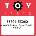 53704-33060 Toyota Apron Sub-assy, Front Fender, NO.2 Lh 5370433060, New Genuine. Price: $52.03.