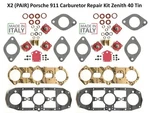 Porsche 911 Zenith 40 Tin Carburetor Repair Kits New. Price: $163.29.
