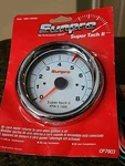 Sunpro Super Ii CP7903 3-3/8 Tachometer White/chrome Nos New!. Price: $220.00.