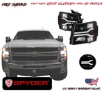 2007-2014 Chevrolet Silverado 2500 Projector Halo Blk. Headlight Assembly Spyder New. Price: $442.15.