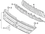 Genuine Mitsubishi Upper Grille 7450B539 New. Price: $319.49.