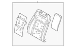 Genuine Ford Seat Back Cushion MB5Z-7864811-DA New. Price: $181.39.