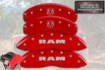2022-2026 1500 Front + Rear Red Mgp Brake Disc Caliper Covers "ram Head" 4PC New. Price: $299.99.