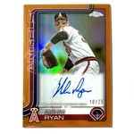 Nolan Ryan Auto 2025 Topps Chrome Update Legends Orange Refractor /25 Angels Ungraded. Price: $699.00.