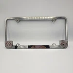 Dodge Dual Logo Silver Metal License Plate Frame Charger Rst Avenger Used. Price: $48.39.