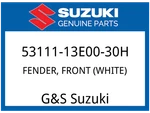 Suzuki Oem Part 53111-13E00-30H Fender,front (white) New. Price: $151.50.