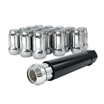 24 Chrome 7/16 Wheel Lock Tuner Lug Nuts - Spline 1.38 Inch Tall With Key New. Price: $44.99.
