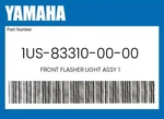 Yamaha Genuine Front Flasher Light Assy 1US-83310-00-00 New. Price: $123.19.