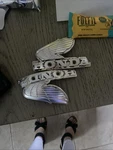 Vintage Honda Motorcycle Fuel Gas Tank Emblems 80-82 CB90 Remanufactured. Price: $100.00.