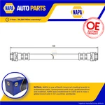 Brake Hose Fits Seat Leon 1M1 1.4 1.6 1.8 1.9D 99 To Hydraulic Napa 1J0611775 New. Price: $16.55.