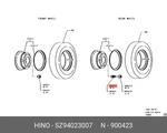 Genuine Oe Groove SZ94023007 For Hino SZ940-23007 Neu. Price: $11.31.