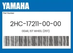 Yamaha Genuine Gear, 1ST Wheel (35T) 2HC-17211-00-00 New. Price: $105.59.