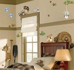 Into The Woods Giant Wall Decals Forest Animals Stickers Bear Raccoon Deer Decor New. Price: $24.99.