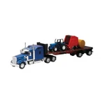 New-ray Toys Kenworth W900 Flatbed With Farm Tractor And Haybale SS-10353E. Price: $40.61.