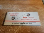 1969 Universal And Jeepster Maintenance Manual JM-1002-R3 Original Warranty Used. Price: $49.50.