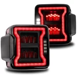 Smoked Tail Light Pair For 2018-2025 Jeep Wrangler Jlu W/led Blind Spot New. Price: $289.99.
