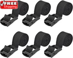 Tie Down Straps 6 Pcs Lashing Ratchet 1" X 3.3' Adjustable Heavy Duty Cam New. Price: $14.63.