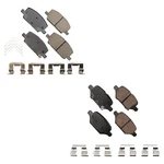Akebono Proact Front Rear Ult-premium Ceramic Disc Brake Pad Kit For Encore Trax New. Price: $133.95.