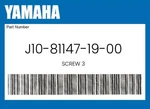 Yamaha Genuine Screw 3 J10-81147-19-00 New. Price: $56.85.