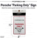 Genuine Porsche "parking Only" Sign Official Oem Merchandise PNA-701-001-01 New. Price: $54.95.