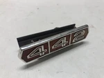 Oem 1965 Oldsmobile 442/CUTLASS/F-85 Rare 4-4-2 Grill Emblem With Mounting Plate Used. Price: $62.50.