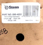 Stens 090-4257 Chain Reel 19' .3/8" Pitch .058" Gauge Semi-chisel Standard Open. Price: $82.95.