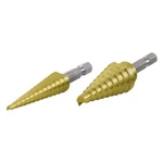 Performance Tool 2-PIECE Tini Coated Hss Step Drill Bit Set New. Price: $31.55.