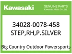 Kawasaki Oem Part 34028-0078-458 Step,rh,p.silver New. Price: $46.79.