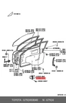 Original Cushion, Front Door Stiffener, NO.2, 6792453040 For Toyota 67924-53040 Neu. Price: $19.14.