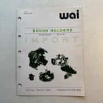 Wai Wetherill Associates 1991 Brush Holders Alternator Starter Import Catalog Acceptable. Price: $9.89.