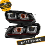 Spyder 5082046 Black Halogen Projector Headlights For 10-13 Volkswagen Golf/gti New. Price: $506.91.