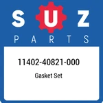 11402-40821-000 Suzuki Gasket Set 1140240821000, New Genuine Oem Part. Price: $325.76.