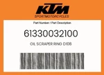 Ktm Genuine Oil Scraper Ring D108 - 61330032100 New. Price: $59.61.
