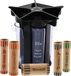 Coin Counter Sorter Tube, With Wrappers, 5-IN-1 Black New. Price: $14.43.