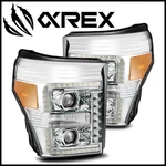 Alpharex Chrome Halogen Projector Headlights 11-16 F250 F350 F450 Super Duty New. Price: $510.95.