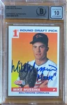 Mike Mussina Signed W/ Moose" 1991 Score Rookie Card Bas Bgs Autograph 10 Graded. Price: $46.74.