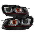 Spyder Auto 5082046 Drl Projector Headlights Black/clear For Vw Golf/gti New. Price: $498.53.