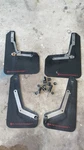 Rally Armor MF27 Ur Blk/rd Mud Flap Kit 2012-19 Ford Focus Hatch Used. Price: $75.00.