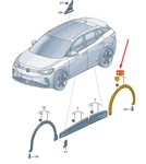 New Vw ID.4 E21 Rear Right Wheel Arch Molding 11A853818XN9 Genuine Neu. Price: $322.72.