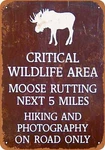 Metal Sign - Moose Rutting Next Five Miles Vintage Look Reproduction Unspecified. Price: $19.95.