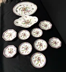 Vintage Chinese Hand Painted Phoenix Porcelain Platter & Saucers = 11 Pcs Used. Price: $110.00.
