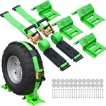 Wheel Chock Tie-down Kit With Rubber Blocks, (4,500LB Break Strength) Heavy Duty New. Price: $81.67.