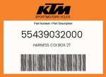 Ktm Genuine Harness Cdi Box 2T - 55439032000 New. Price: $58.64.