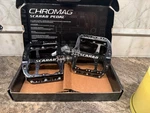 Chromag Scarab Platform Pedals - Aluminum Concave Body, 24 Steel Pins, 9/16" Used. Price: $80.00.