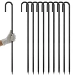Aagut Rebar Stakes 36 Inch J Hook Heavy Duty 10 Pack, 1/2 Extra Long Ten... New. Price: $87.09.
