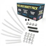 Corrugated Fuel Line Flex Hose Submersible GAS/E85 Safe + Clamps Variety Pack New. Price: $47.98.