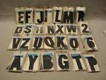 Dyer Or Hardline Products 3 Inch Black Vinyl Stickon Letters & Numbers Qty = 247 New. Price: $40.00.