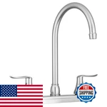 Dura Faucet DF-PK330HLH-SN Rv Elegant J-spout Swivel Kitchen Sink Two New. Price: $86.74.