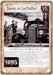 1937 Lasalle Vintage Auto Ad Retro Look Reproduction Metal Sign A14354 New. Price: $36.95.