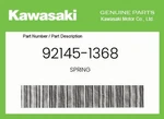 Kawasaki Genuine Spring 92145-1368 New. Price: $13.18.